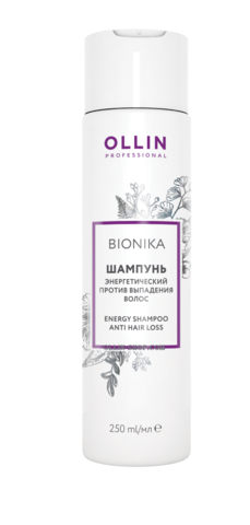 OLLIN bionika шампунь энергетический против выпадения волос 250мл/ energy shampoo anti hair loss