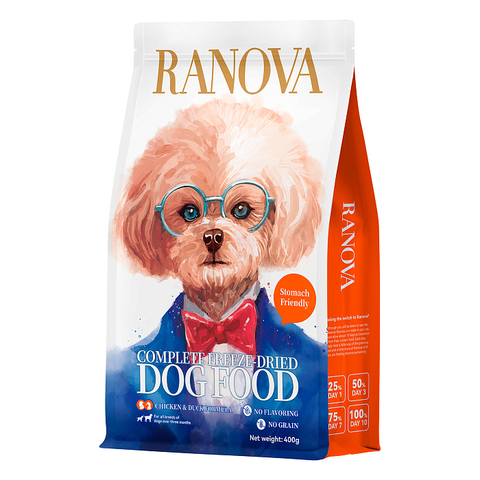 Полнорационный сухой (сублимированный) корм Ranova для собак с курицей и уткой, 400 г