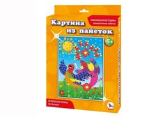 
          Картина из пайеток Ракета, 350х220х30 мм, картонная упаковка, набор №5 "Павлин"