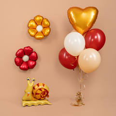 К Мини-фигура, Цветок, Ромашка, Сатин Золото, 24''/61 см, 5 шт. (под воздух)