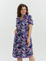 4572 Халат на пуговицах