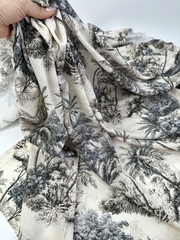 Вискоза штапель, а-ля де Жуи, серый