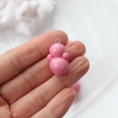 Подвеска Неваляшка, розовая, 25*17 мм, S056