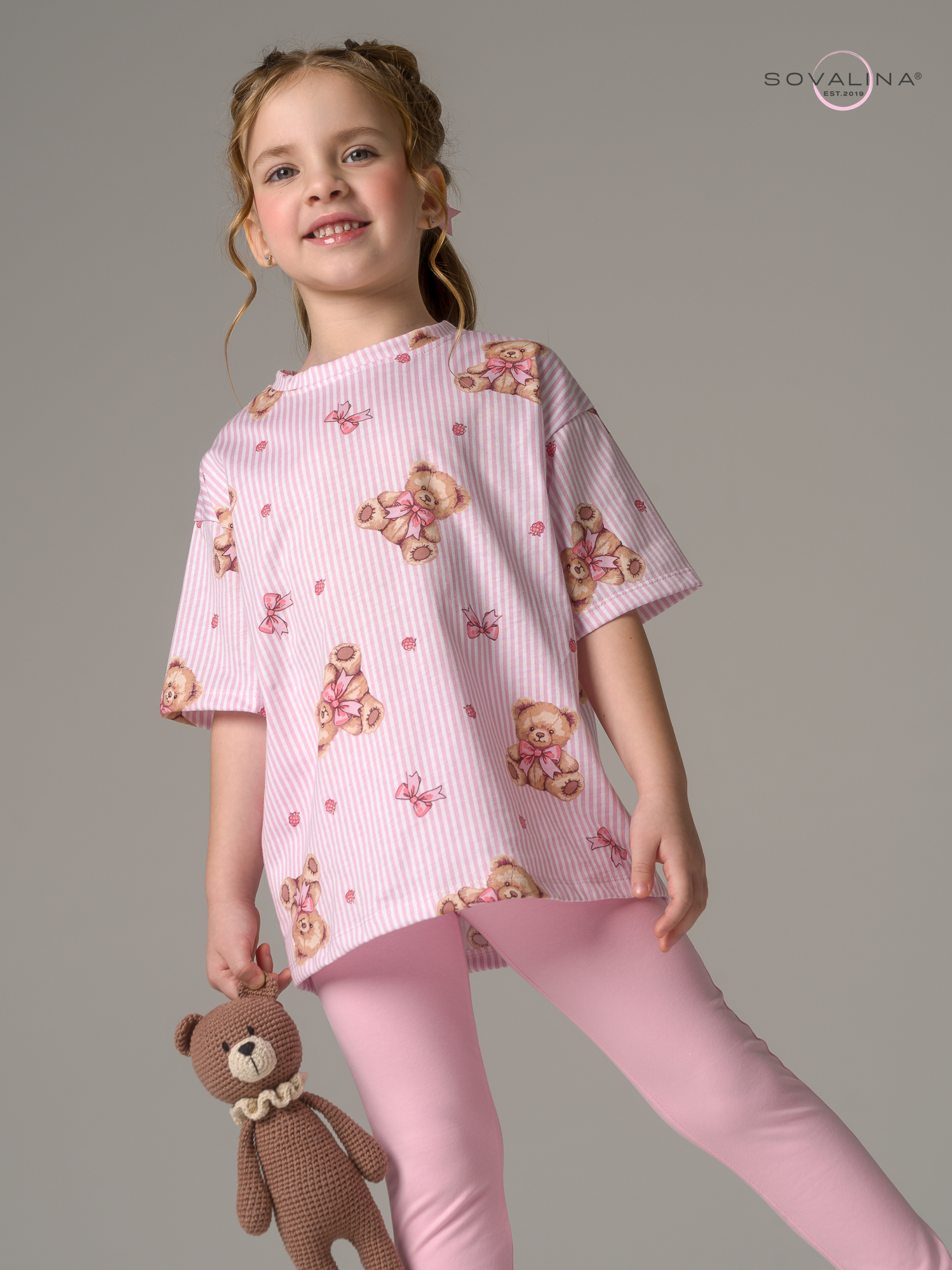 Костюм Мун мишки с бантиком-роза