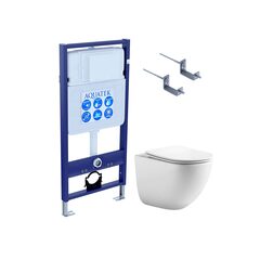Aquatek SET Aquatek ГЕЛИОС KKI2 SET Aquatek ГЕЛИОС KKI2 (рама Aquatek Standard INS-0000012(без клавиши)+кпереж KKI-0000002+унитаз AQ1993T-00 ГЕЛИОС + с тонким сиденьем soft-close фото
