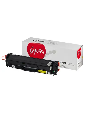 Картридж Sakura CF412X (410X) для HP LJ M477fdw, LJ M477fdn, LJ m377dw, LJ M452nw, LJ M452dn, LJ M477fnw, желтый, 5000 к.