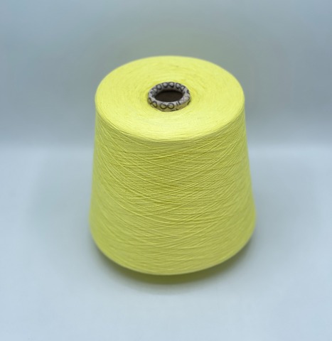 Бобинная пряжа,Cotton combed , 2540м. 100%Хлопок, Светло-желтый(636), 39224