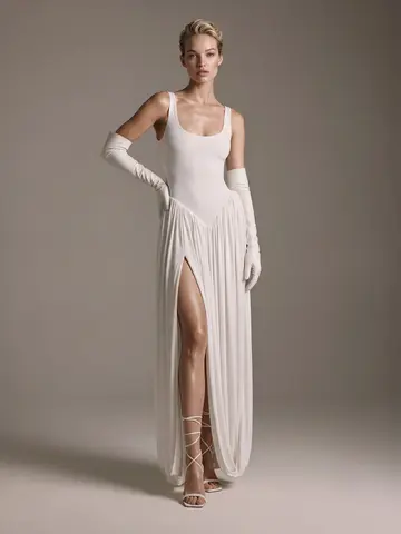 Платье с буфами