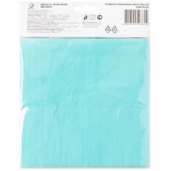 Салфетка бирюзовая 33см 12шт