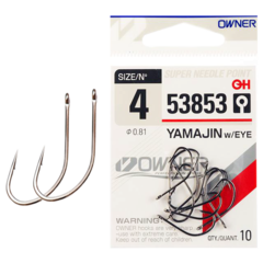 53853 № 10 Крючки OWNER/C'ULTIVA YAMAJIN WITH EYE / продажа от 5 уп.