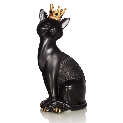 Декоративная фигурка кошки Queen (Высота 18 см) - Черный - купить