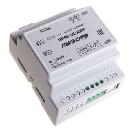 Купить GSM модем «Пульсар» исполнение на DIN-рейку 2 SIM (CSD, GPRS+CSD, 4 канала ТС) недорого со склада в Хабаровске, Якутске, Владивостоке, Южно-Сахалинске, Благовещенске