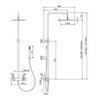 Paini 78PZ689TH Душевая система PAINI Cox 250 мм, с термостатом, черный матовый PVD (PZ)