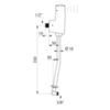 Delabie 479413 Комплект TEMPOMATIC 4 (писсуар) M1/2" угловой, батарея 6V  для FINO