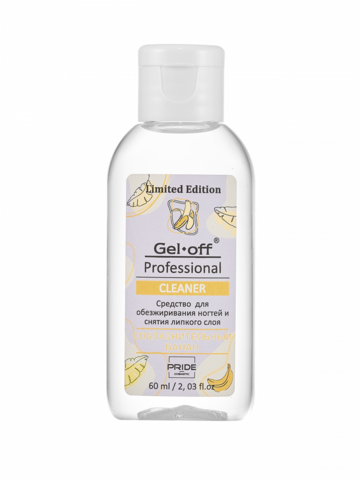 GEL-OFF Средство для обезжиривания ногтей Cleaner,Соблазнительный Банан, 60 мл