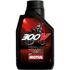 Моторное масло синтетическое Motul 300V Off Road Factory Line 4T 15W-60 1л для мотоцикла, квадроцикла