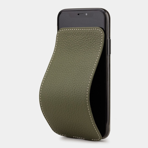 Чехол для iPhone X/XS из натуральной кожи теленка, зеленого цвета