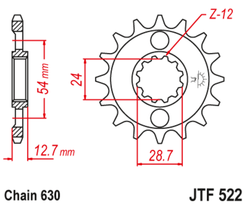 Звезда ведущая JTF522-16