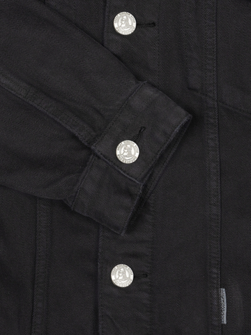 Джинсовая куртка цвета чёрного денима из премиального хлопка