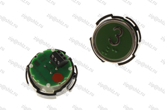 Кнопка (кнопочный модуль) RT42 RUS "3 Этаж", круглая, красная подсветка, Брайль.