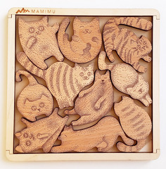 Деревянный пазл Коты