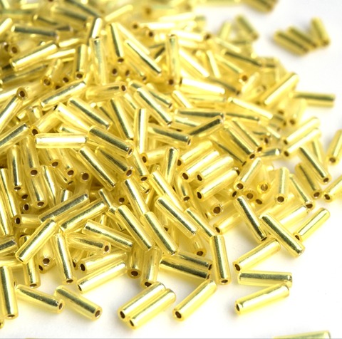 Стеклярус 6мм Миюки, 0006 Silver Lined Yellow