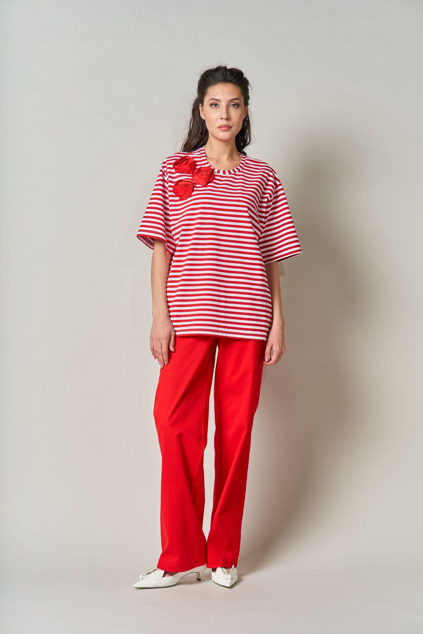 Футболка "Полоска" Цветы