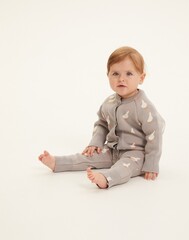 Вязаный комбинезон (гуси)