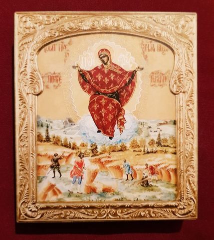 Икона Божией Матери Спорительница Хлебов на дереве на левкасе мастерская Иконный Дом