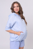 Худи для беременных и кормящих 13952 голубой