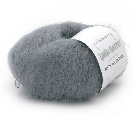 Пряжа Lana Gatto Mohair Royal 5521 серый