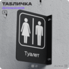 Табличка Туалет WC флажковая на стену, двусторонняя с крепежом, 19 х 25 см, для офиса, кафе, отеля, серия COSMO, Айдентика Технолоджи