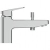 Ideal Standart BD257AA CERAPLAN Набортный смеситель для ванны/душа, система монтажа EASY-FIX (облегченный монтаж), гибкая подводка G3/8", картридж FirmaFlow 38 мм с функцией HWTC (ограничение максимальной температуры горячей воды), без душевого гарни