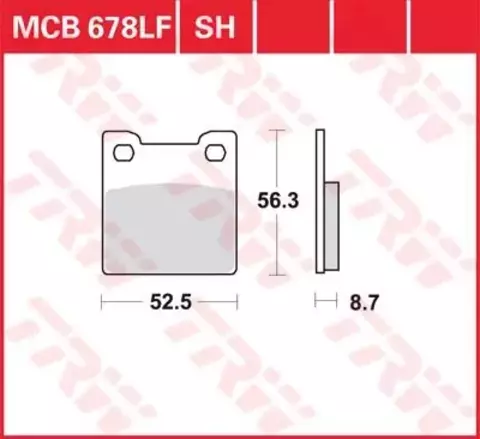 Колодки тормозные дисковые MCB678