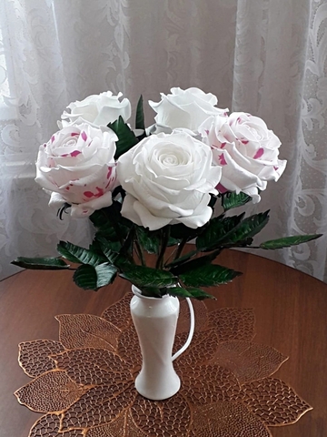 Фоамиран зефирный 1мм, 100х200см, мрамор розовый (2шт/4м.кв)
