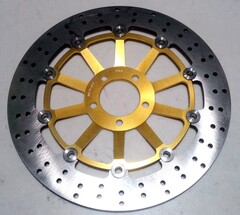 Диск тормозной на Kawasaki ZX7RR / ZX7R / ZX9R / ZX12R NINJA /  передний / золотой