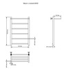 Aquanet 282064 Полотенцесушитель Mauro электрический с полкой 80х50 Aquanet, Тэн слева (282064)