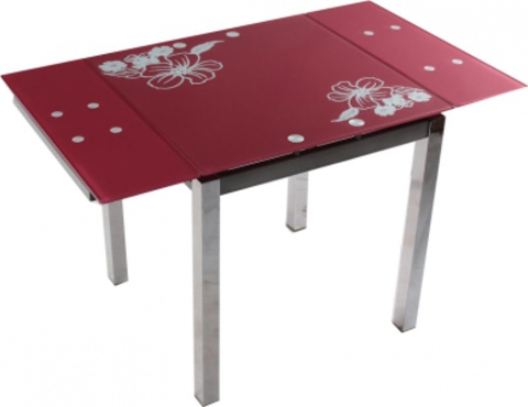 Стеклянный раздвижной стол на кухню ТВ017-4ДП23