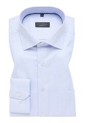 Сорочка мужская Eterna Comfort Fit 3116-E169-12 из фактурной ткани голубая