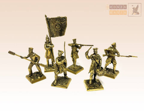 набор солдатиков Русская Императорская Армия - Крымская война 1854 г. 6 шт.