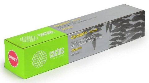 Картридж лазерный Cactus 44973541 CS-O301Y 44973541 желтый (1500стр.) для Oki C301/321