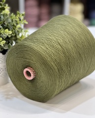 Меринос 50% c низкопилингуемым акрилом 50% E. MIROGLIO Australia 1400 оливковый. Колор 2VC