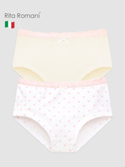 5654 Набор из 2 трусов из хлопка/ Set of 2 cotton slips/ Set di 2 slip di cotone