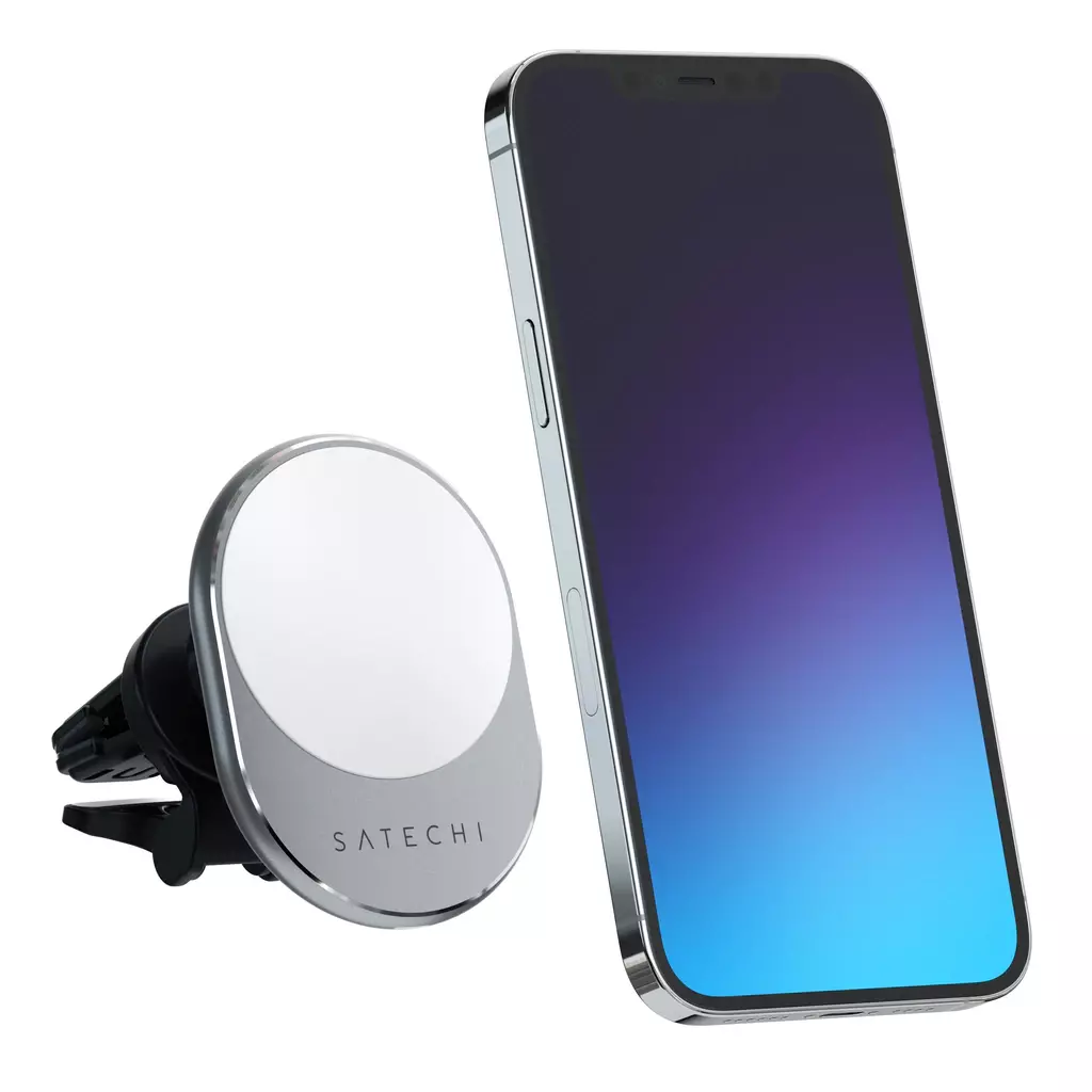 Купить Беспроводная зарядка Satechi Magnetic Wireless Car Charger, серый  космос - по выгодной цене | Нобэл