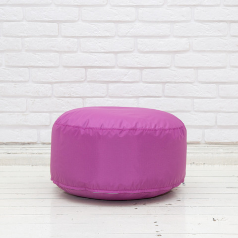 Круглый пуф плащёвка (фиолетовый)