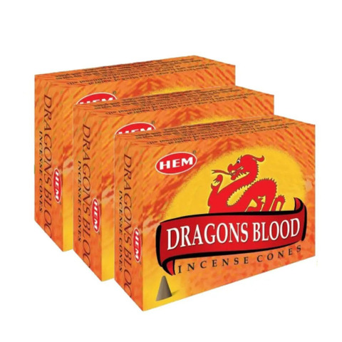 Набор ароматических благовоний HEM Кровь Дракона, 3 уп по 10 шт.