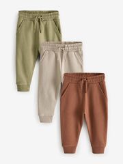 Джоггеры для мальчика Next B94-656, 3 шт., Хаки, Серый, Кирпичный