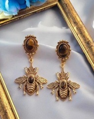 Серьги длинные с подвесками МУХИ в стиле Askew London