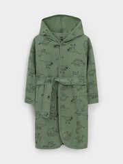 халат  для мальчика  К 5763/зеленый камень,динозавры