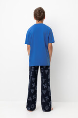 пижама  для мальчика  КБ 2831/ярко-голубой,объемные фигуры